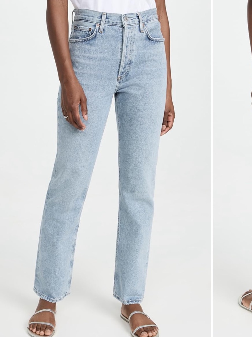 AGOLDE Lana 30 Mid-Rise Riptide Light Wash Straight Jeans